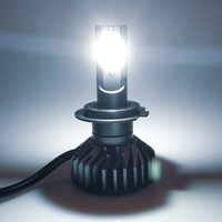 Комплект от 2бр Умалени Мини Лед Led Диодни Крушки H4 Х4 12V 50W 12000lm Mono LED +300% За Фарове Can Bus без грешки къси/дълги