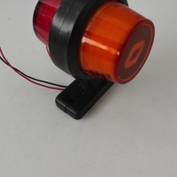 1 брой LED ЛЕД страничен габарит рогче 12 -24V оранжево - червено “old school” Неон Ефект с лого RNT