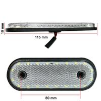 LED Габарит, Маркер, Токос - Бял, Червен, Жълт, 20 Диода - 12V - 24V - за камион бус, ван, каравана, платформа, кемпер