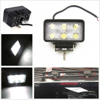 18W LED DRL дневни халогени светлини фар работна лампа 11см 6 диода 12/24V