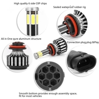 Комплект 360° градуса COB LED ЛЕД диодни крушки H11 H8 H9 Х11 Х8 Х9 12V 80W 16000lm за фарове Canbus без грешки