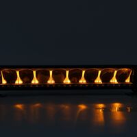 45 cm 12 - 24 V Висококачествен Led Bar Лед Бар Диоден Прожектор DRL с бяла габаритна светлина и оранжева аварийна блиц 80W 5500LM