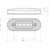 LED Светодиоден Габарит Със Стойка, Маркер, Оранжев, Вграден Рефлектор, Е-Mark, Ефект Неон, Водоустойчив, 12V-24V