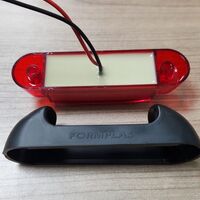 LED габарит, маркер, токос, Червен, Неон ефект, 12V-24V - за ремаркета, платформи, камиони и др.