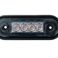 LED Маркер, Диоден Габарит, Токос, Оранжев, 12V-24V, Светлина За Камион, Бус, Ван, Ремарке, Каравана, Извит Гръб за Директен Монтаж на Ролбар, Булбар MAR891