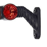 Комплект 2 броя LED Лед Габарит, Рогче, 12.5см, 12V-24V, 3 SMD Диода, Тройна Функция, Червена, Бяла, Жълта Светлина, 3D Светлинен Ефект