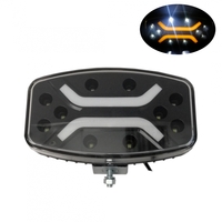 LED ЛЕД Високомощен диоден фар халоген лампа 12V - 24V бяло-жълто за АТВ джип камион трактор земеделски и селскостопански машини и др. 245 x 139 x 70 mm