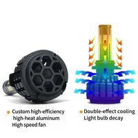 Комплект 360° градуса COB LED ЛЕД Диодни Крушки H4 Х4 12V 80W 16000lm За Фарове Canbus без Грешки къси/дълги