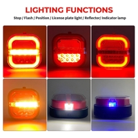 Комплект Безжични Диодни Лед Led Стопове Wireless С Магнит Неон Neon Ефект 12V-24V за Ремарке Каравана Платформа и др.