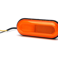 LED Светодиоден Габарит, Мигач, със Стойка, Маркер, Оранжев, Вграден Рефлектор, Е-Mark, Ефект Неон, Водоустойчив, 12V-24V