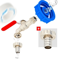 Функционална капачка с метален кран за туба бидон ibc контейнер 1/2“ Ф 61мм
