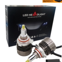 Комплект 3D CSP LED ЛЕД диодни крушки H11 H8 H9 Х11 Х8 Х9 12V 100W 20000lm за фарове Canbus без грешки 360° градуса