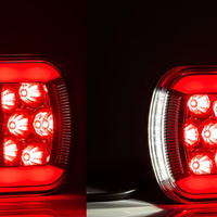 Комплект LED Светодиодни Стопове, С Букса и Окабеляване, Ляв и Десен, 6 Функции, Е-Мark, 12V-24V
