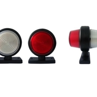Комплект от 2 броя 12-24V ЛЕД LED Диодни Странични Маркери Рогчета Светлини неон ефект За Камион Ремарке Каравана Кемпер АТВ бяло-червено