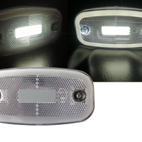 LED Бял Светодиоден Габарит Маткер Токос Неон Ефект, 122mm x 63mm , с Три Функции 12V-24V