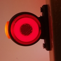 2 броя LED 12 - 24V Гумени Диодни Странични Маркери Рогчета Светлини Неон Ефект За Камион Ремарке Платформа Оранжево Червено