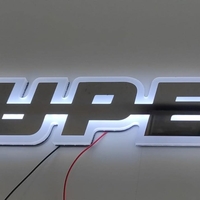 Светодиоден LED ЛЕД Надпис табела SUPER 24V бяла светлина 40 x 7cm