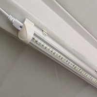 LED Лампа бяла светлина 72 LED, 12V, 6500K, 33 см – Алуминиев корпус, с кабел и букса за свързване