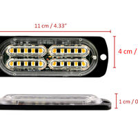 20 LED Аварийна Лампа За Пътна Помощ , Жълта Блиц Мигаща Светлина 12V 24V