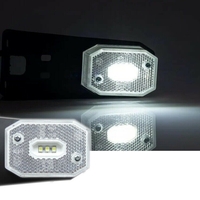 LED Лед Габарит със Стойка, Рефлектор, Бяла Светлина, Маркер, Токос, 12V - 24V, E-Mark E9, За Каравана, Кемпер и др.