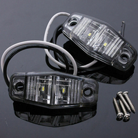 1 брой Бял LED Маркер, габарит, токос, 12 диода - 24V - за камион, ремарке, каравана, платформа
