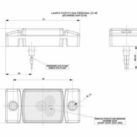 LED Светодиоден Габарит, Маркер, Токос, Бял, Е-Mark, 3 LED, 12V-24V, 7.3 см