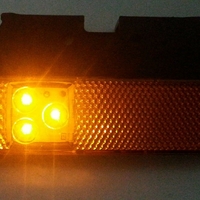 LED Светодиоден Оранжев Габарит Със Стойка, Маркер, Вграден Рефлектор, Водоустойчив, 12V-24V