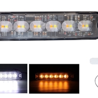12 LED ЛЕД Комбинирана Жълто-Бяло Аварийна Лампа Блиц Светлина Мигаща За Пътна Помощ Платформа и др. 12-24V