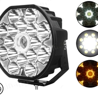 LED Халоген 22см Фар Бяла Светлина + Бяла и Жълта Габаритна 80W 9100lm 12V 24V Е-марк Е9 Бус Ван 4х4 Джип ATV Камион Трактор