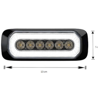 24LED Лед Диоден 12-24V Габарит Маркер Токос + аварийна блиц бяла светлина мигаща за камион бус ван каравана платформа кемпер пътна помощ