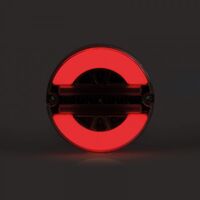 1 брой Кръгъл LED ЛЕД Светодиоден стоп задна светлина с неон Neon ефект тип Хамбургер 12V-24V E9 124 mm x 37,5 mm