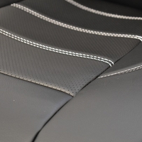 Комплект Универсална Тапицерия King Leather от еко кожа за предни и задни седалки – черни, перфорирани