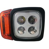 Десен LED Фар с Мигач, Подходящ за Трактор, Комбайн, Багер, Снегорин и др - 4 диода, 12W, 1000lm