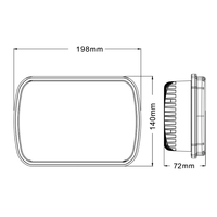 Комплект от 2бр. универсалeн 5x7 инча ЛЕД LED фар лампа халоген 12V-24V къси/дълги с DRL дневни светлини мигач бяло-жълто 9600lm за АТВ джип камион трактор и др.