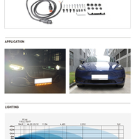 Рамка за Номер с Вграден LED Бар 20 51cm 12v 24v Бяла и Оранжева Дневна DRL Габаритна Светлина