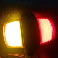 Комплект от 2 броя 12-24V ЛЕД LED Диодни Странични Маркери Рогчета Светлини неон ефект За Камион Ремарке Каравана Кемпер АТВ оранжево-червено 2X MAR949