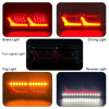 Комплект Ляв + Десен Диодни LED Лед Стопове 12V-24V с Динамичен Мигач Неон Neon Ефект 32x13cm За Бус Камион Тир Ремарке Караванa