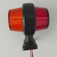 1 брой LED ЛЕД страничен габарит рогче 12 -24V оранжево - червено “old school” Неон Ефект с лого Iv