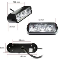3 LED Аварийна Лампа За Пътна Помощ, Жълта Блиц Светлина, Мигаща! MAR751