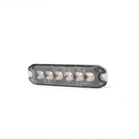 6 LED ЛЕД Жълта Аварийна Лампа Блиц Светлина Мигаща За Пътна Помощ Платформа и др. 10W с 8 режима 8х3 cm. 12-24V