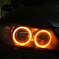 Комплект LED Angel Eyes крушки за BMW – CANBUS, жълта / оранжева светлина, Plug & Play