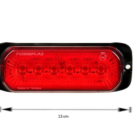 24LED Лед Диоден 12-24V Габарит Маркер Токос + аварийна блиц червена светлина мигаща за камион бус ван каравана платформа кемпер пътна помощ