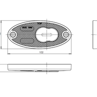 LED Светодиоден Габарит, Бял, Е-Mark, 12V-24V