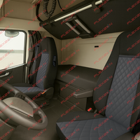 Комплект 1+1 тапицерия от еко кожа за VOLVO FH12 EURO 5 2006- 2015 - черно