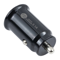 АДАПТЕР ЗА ЗАПАЛКА PG320 БЯЛ/ЧЕРЕН USB+TYPE C
