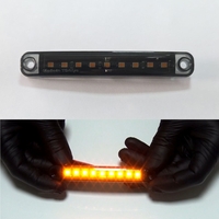 Опушен LED габарит маркер с 9 диода, Оранжев, 12V-24V - 10 см