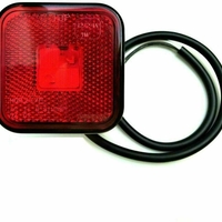 LED Светодиоден Габарит, Светлоотразителен, Стоп, Маркер, Токос, Червен, Е-Mark, 4 LED, 12V-24V, 6.7 см