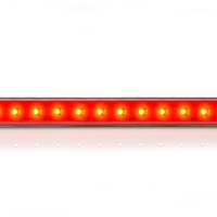 LED Светодиоден Габарит, Маркер, Червен, Е-Mark, 12 LED, 12V-24V, 24 см