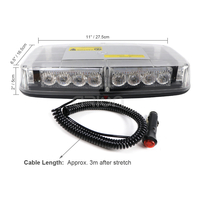 12V 24V Лед Led Диодна Мощна Аварийна Сигнална Лампа Буркан с Магнит 15 режима Бяло Стъкло За Пътна Помощ Платформа Снегорин и др.