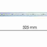Бяла LED Интериорна Лампа тип тръба, 32см 24 диода - 12V, 1.5W - За Автомобил, Бус, Ван, За Дома или Офиса